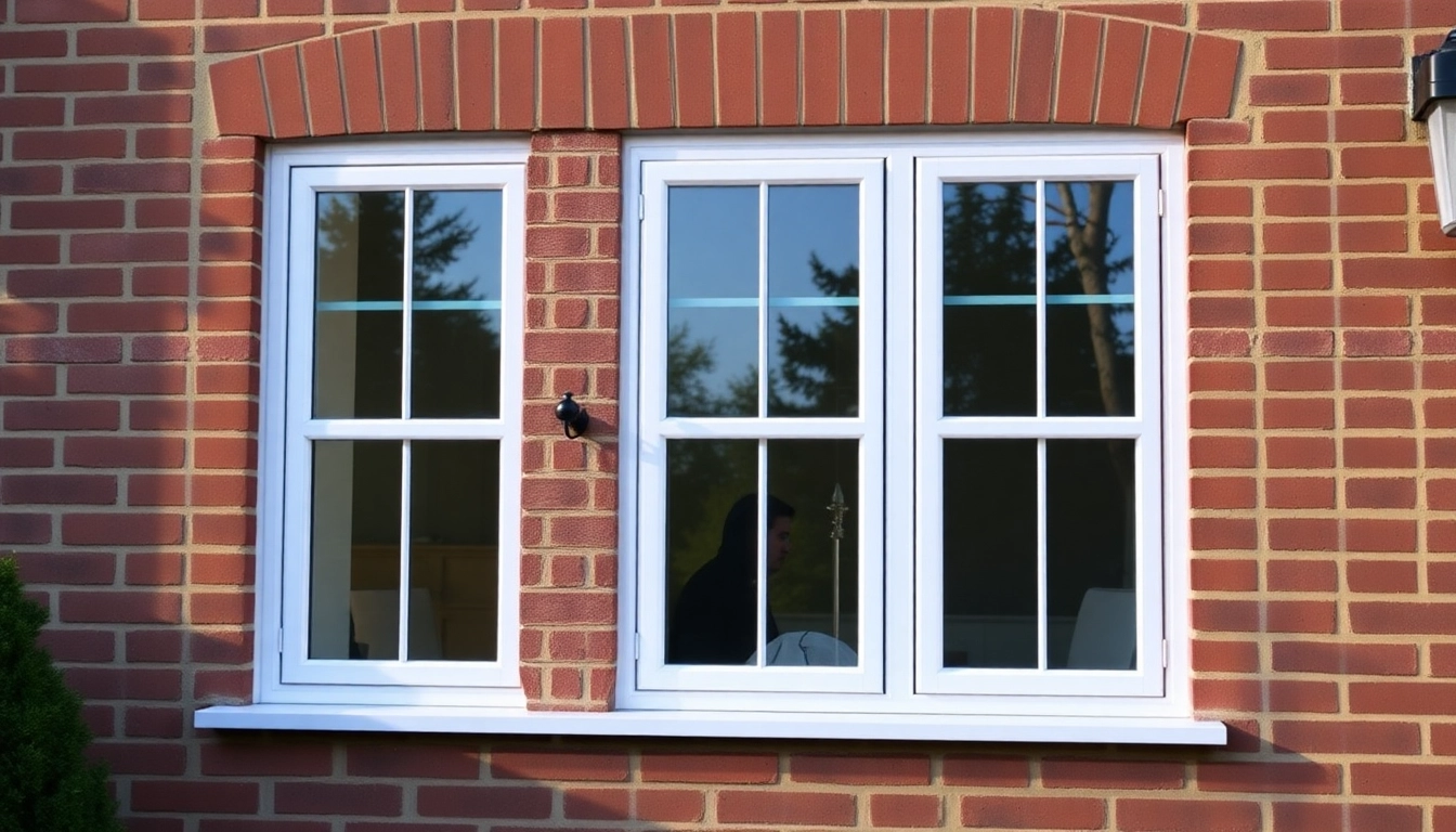 Close-up of new sash windows showcasing modern uPVC frames with double glazing and smooth operation, emphasizing quality and style for homeowners seeking traditional yet energy-efficient upgrades.