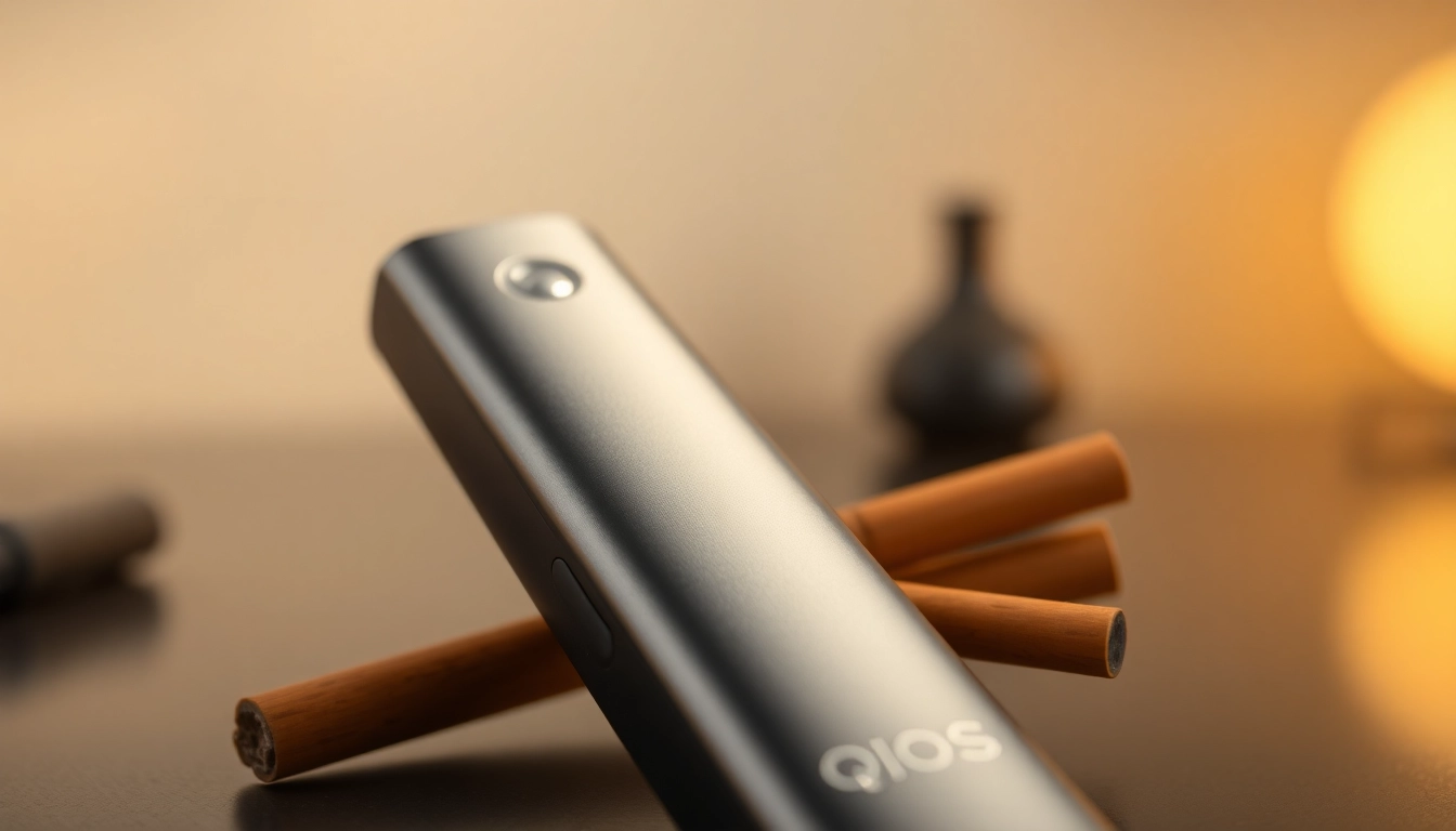 An IQOS device with vibrant TEREA sticks ready to use, showcasing the product's design and tobacco quality for an enhanced heat-not-burn experience.