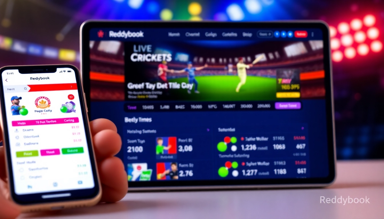 Secure Reddybook betting platform with live cricket action, highlighting simplicity and user engagement for bettors in India.