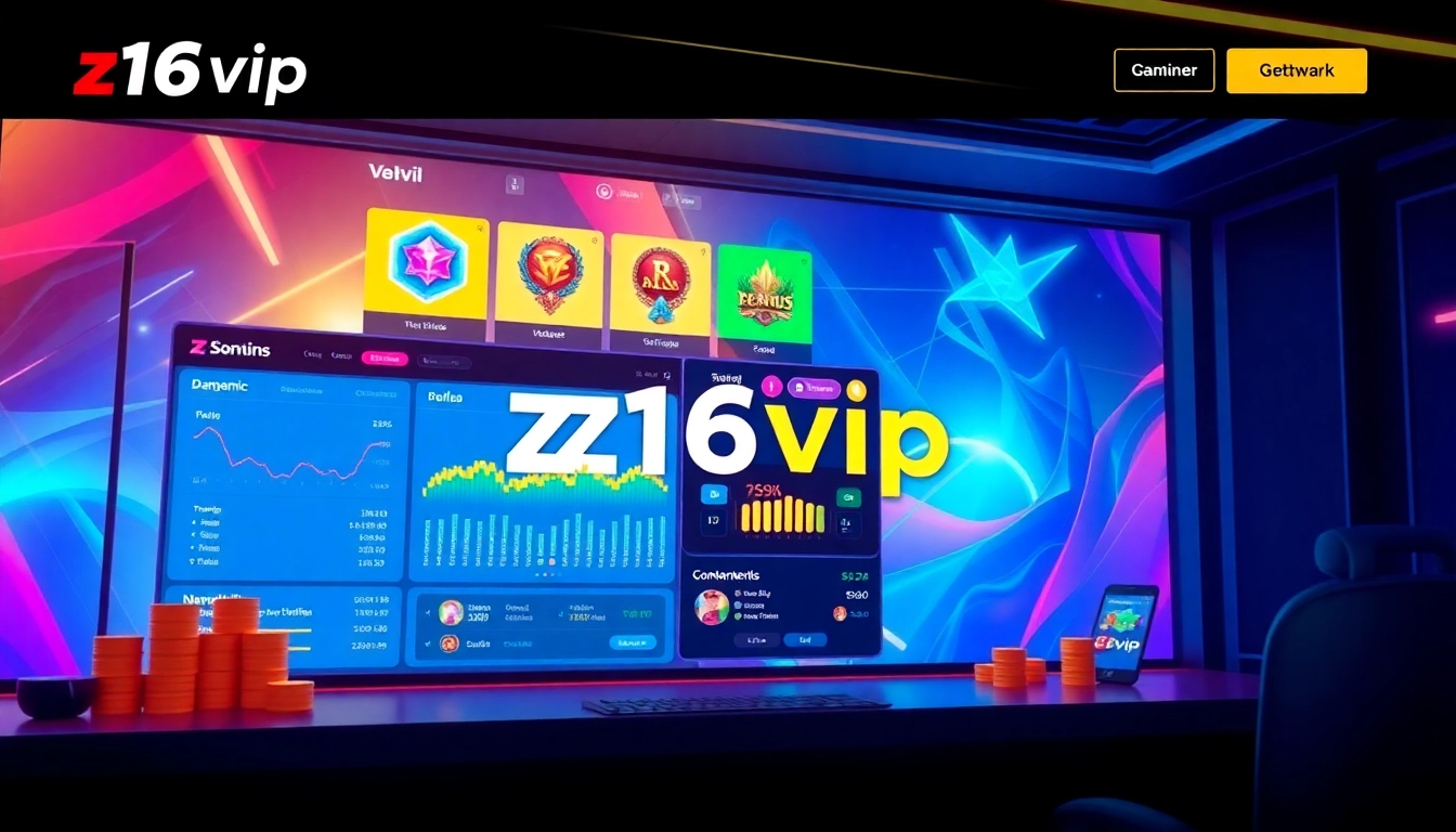 Z16vip online gaming platform interface with vibrant visuals and engaging user experience for