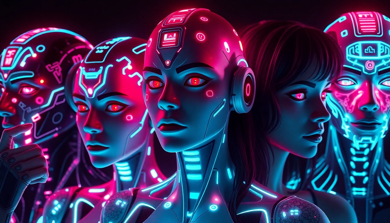 Live demonstration of a NSFW AI Generator interface powering five hyperreal avatars