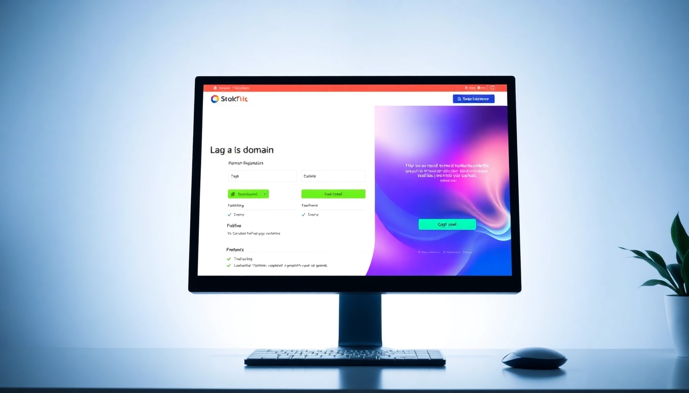 Professional website showcasing domain registration services to help businesses secure online