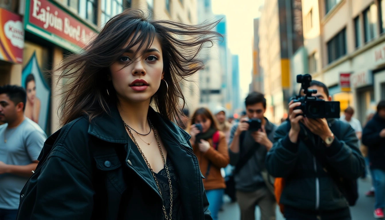 Authentic scene of woman in street setting for porno rychle prachy showcasing spontaneous urban