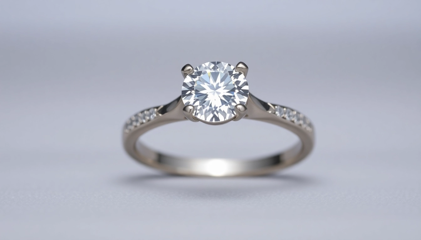 Showcasing an elegant suzadetuviu ziedai internetu with a sparkling diamond and detailed band