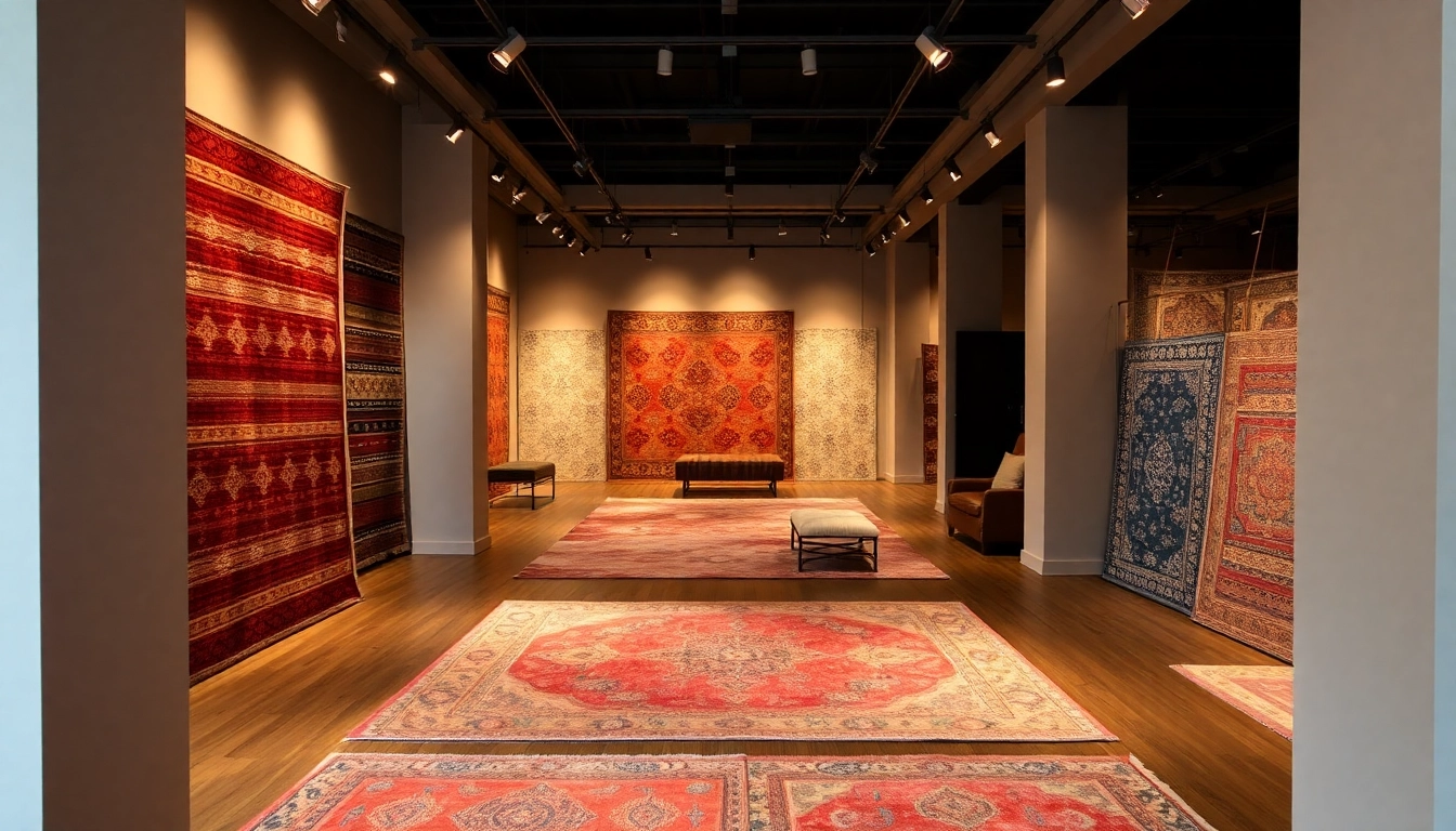 Professional at Tappeti a Milano placing a hand-woven rug in a stylish interior setting to