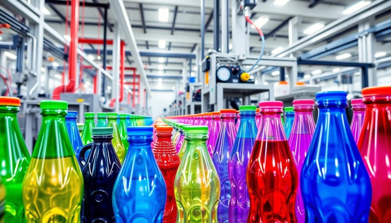 High-quality pet shise bottles displayed in a clean factory setting demonstrating manufacturing