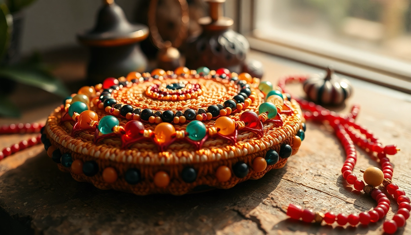 Elegant bransoletka na sznurku with beads being worn on wrist in natural sunlight, showcasing